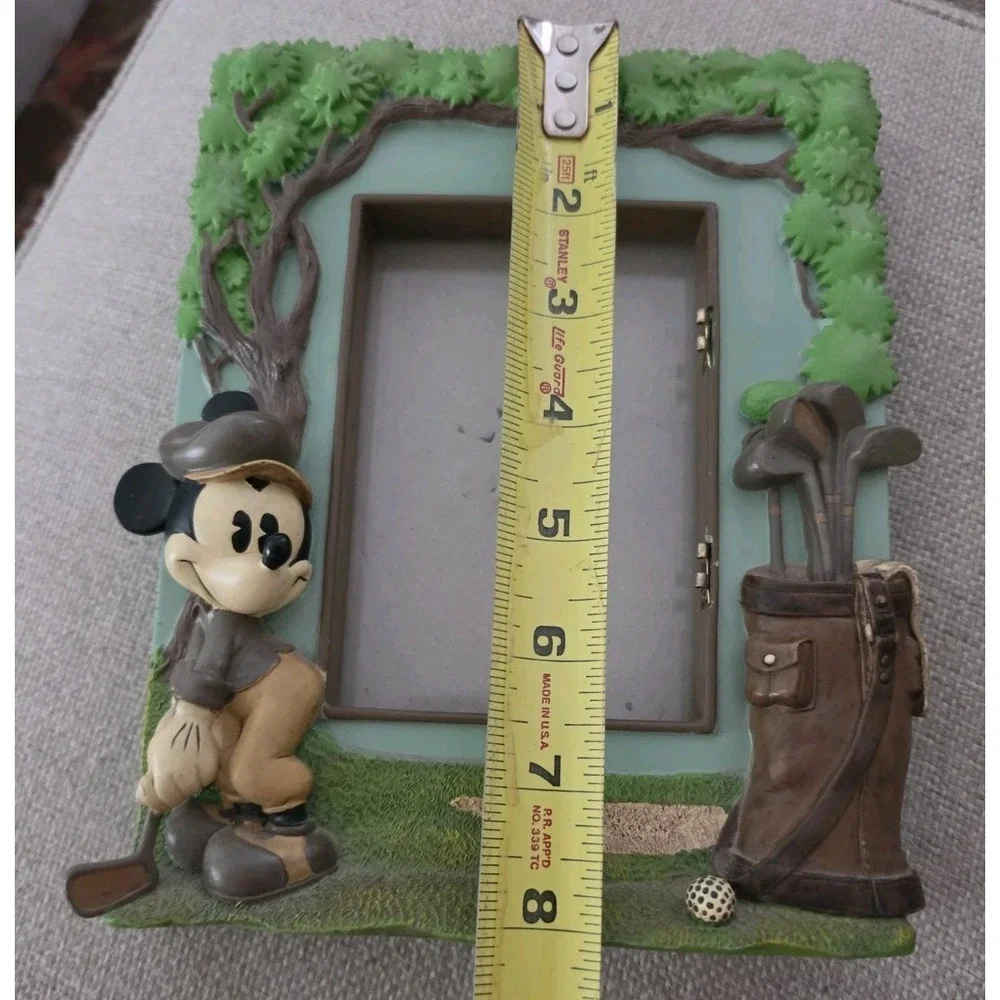 VTG Disney Parks Mickey Mouse All-Century Golf 3D Resin Picture Frame Retro 1930